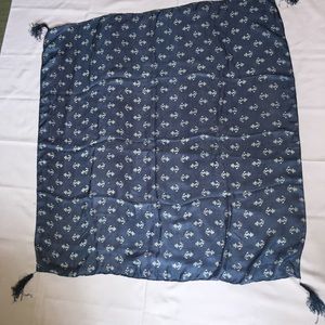 Blue silk scarf
